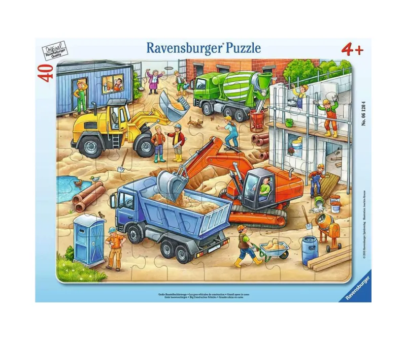 Пъзел Ravensburger 06120 Големи строителни машини, 40 части