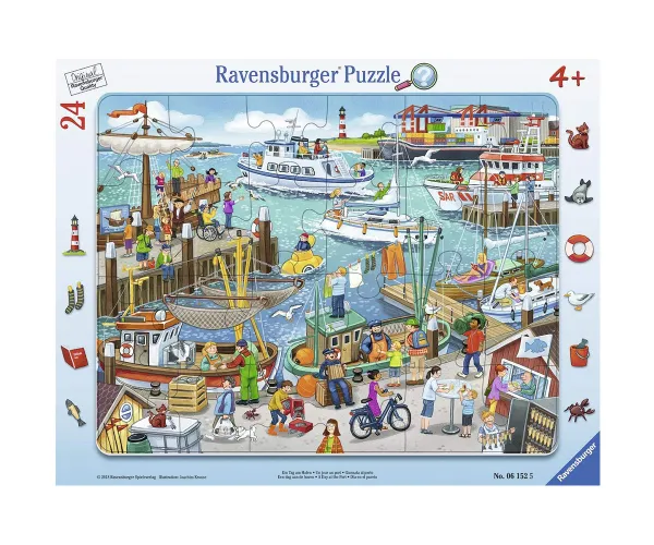 Пъзел Ravensburger 06152 Един ден на пристанището, 24 части