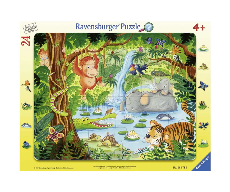 Пъзел Ravensburger 06171 Приятели в джунглата, 24 части