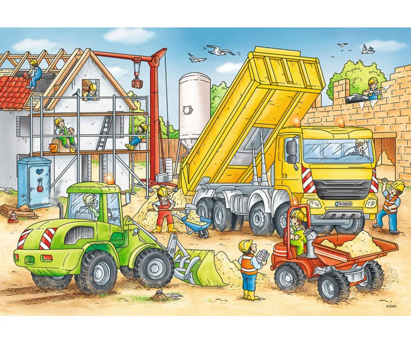 Пъзел Ravensburger 07800 Строителни машини в Бауст, 2 х 24 части