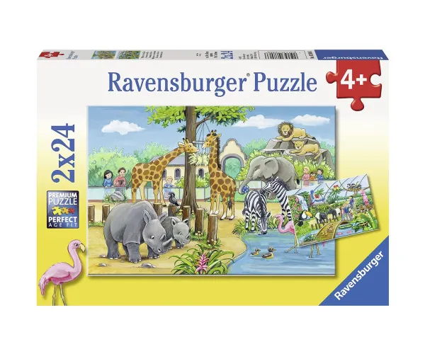 Пъзел Ravensburger 07806 Добре дошли в зоопарка, 2 х 24 части