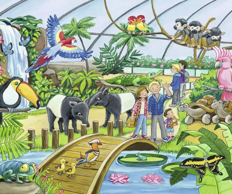 Пъзел Ravensburger 07806 Добре дошли в зоопарка, 2 х 24 части
