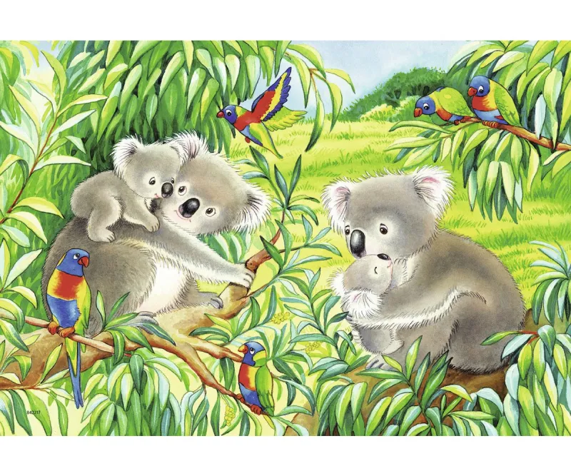 Пъзел Ravensburger 07820 Коали и панди, 2 х 24 части