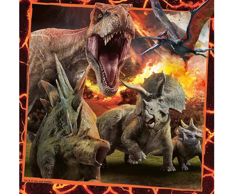 Пъзел Ravensburger 08054 Jurassic World Инстинкт за лов, 3 х 49 части