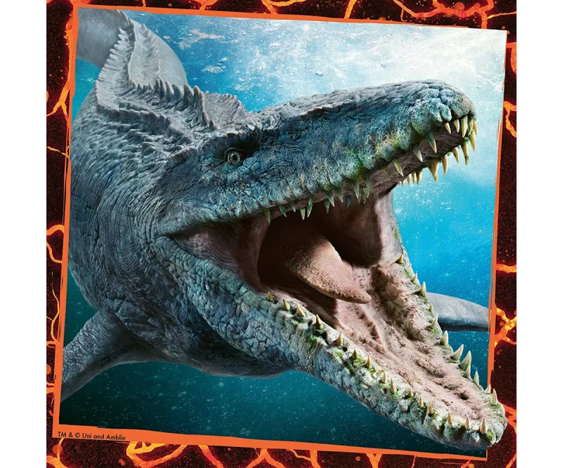 Пъзел Ravensburger 08054 Jurassic World Инстинкт за лов, 3 х 49 части