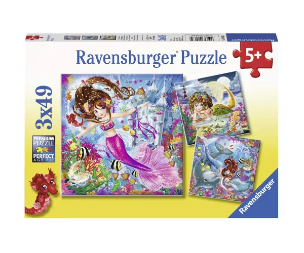 Пъзел Ravensburger 08063 Чаровни русалки, 3 х 49 части