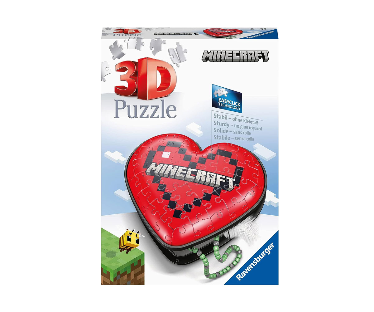 3D пъзел Ravensburger Minecraft – кутия сърце, 54 части