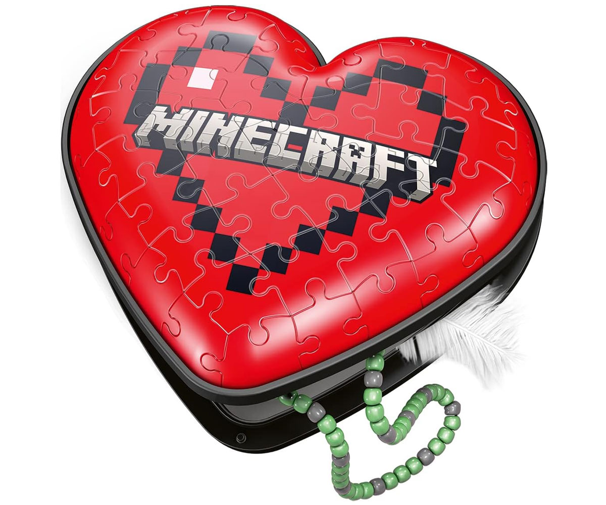 3D пъзел Ravensburger Minecraft – кутия сърце, 54 части