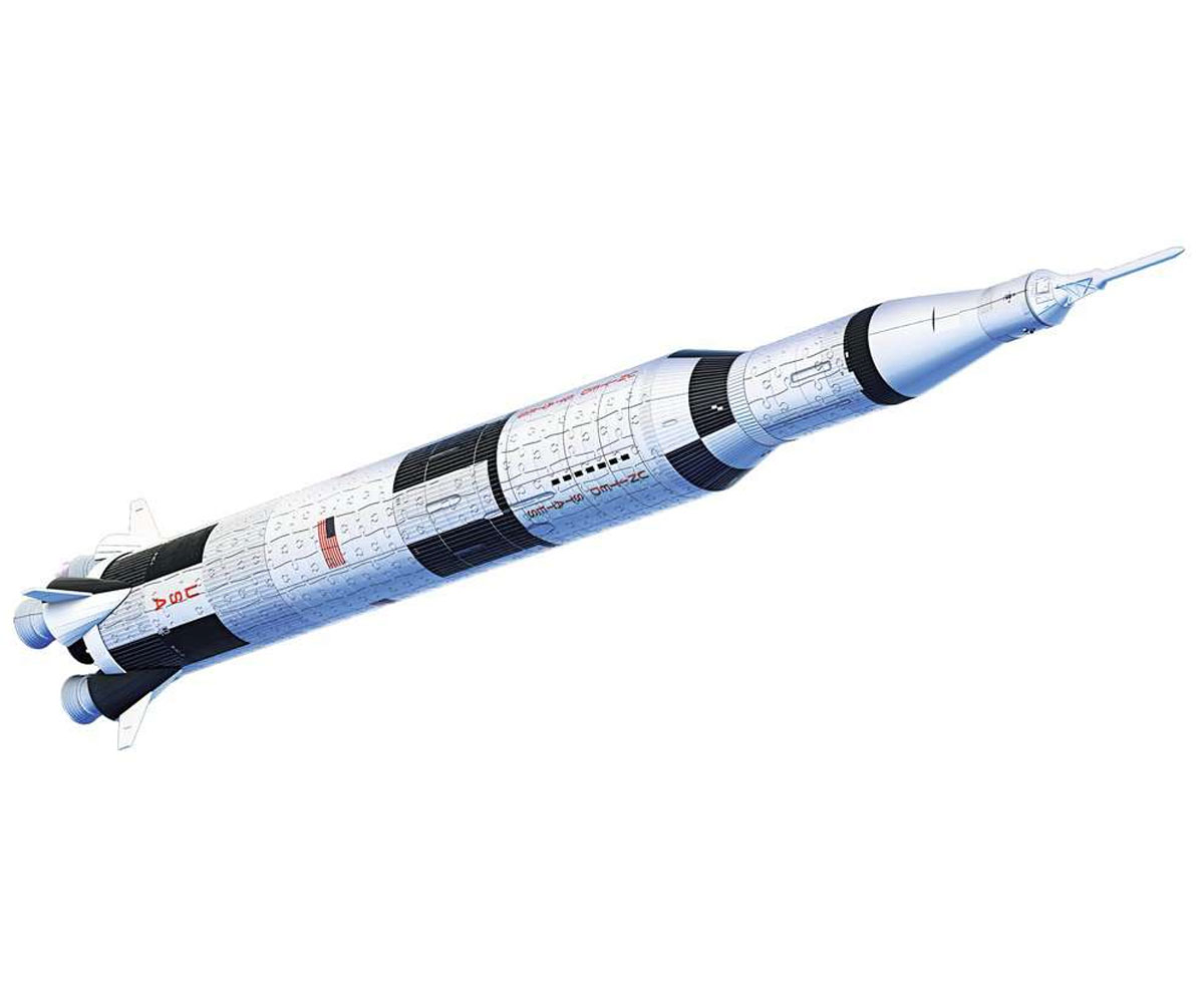 3D пъзел Ravensburger 440 части – ракета Apollo Saturn V