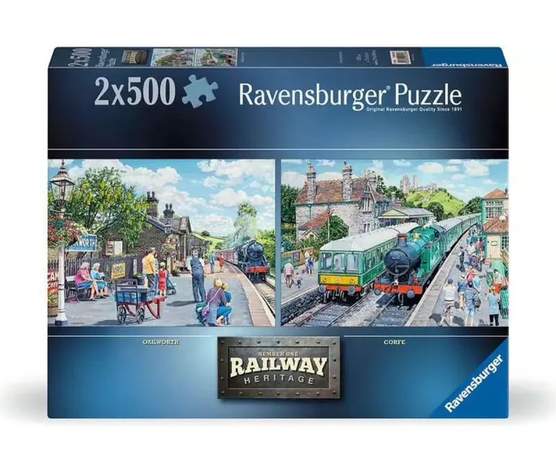 Пъзел Ravensburger 12000013 Железопътно наследство 1, 2x500 части