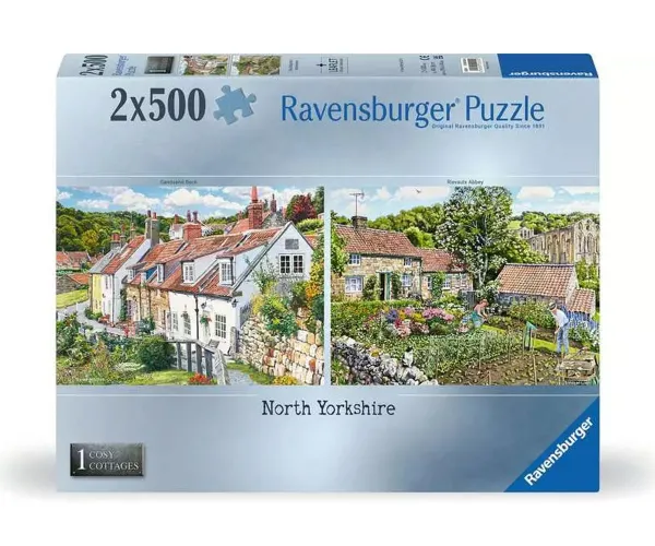 Пъзел Ravensburger 12000024 Уютни вили Северен Йоркшир, 2x500 части
