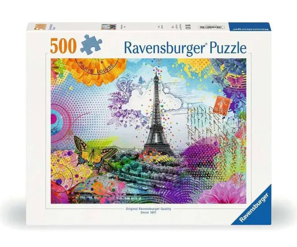 Пъзел Ravensburger 12000772 Пощенска картичка от Париж, 500 части