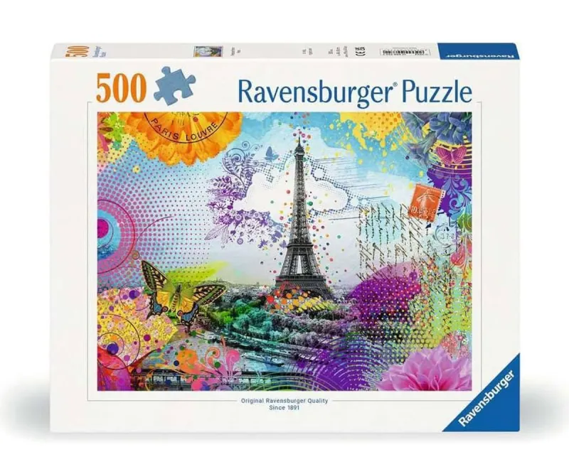 Пъзел Ravensburger 12000772 Пощенска картичка от Париж, 500 части