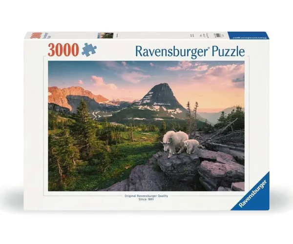 Пъзел Ravensburger 3 000 части Алпийска коза с бебе