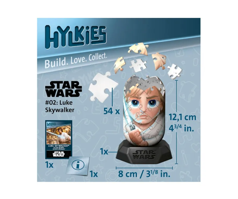 3D пъзел Ravensburger Hylkies 02 Люк Скайуокър, 54 части