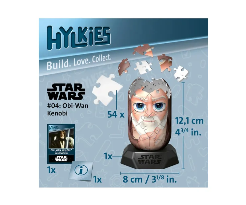 3D пъзел Ravensburger Hylkies 04 Оби-Уан Кеноби, 54 части