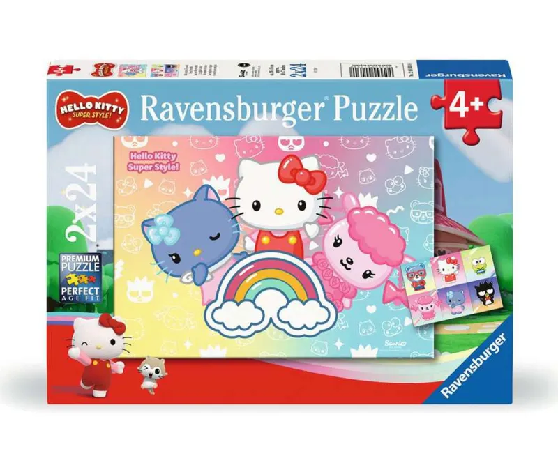 Пъзел Ravensburger Хелоу Кити – приятели, 2 x 24 части