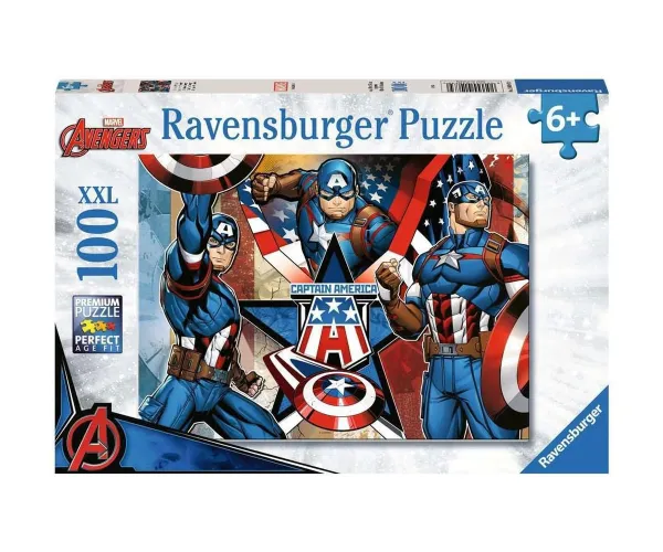 Пъзел Ravensburger Марвел Капитан Америка, 100 части XXL