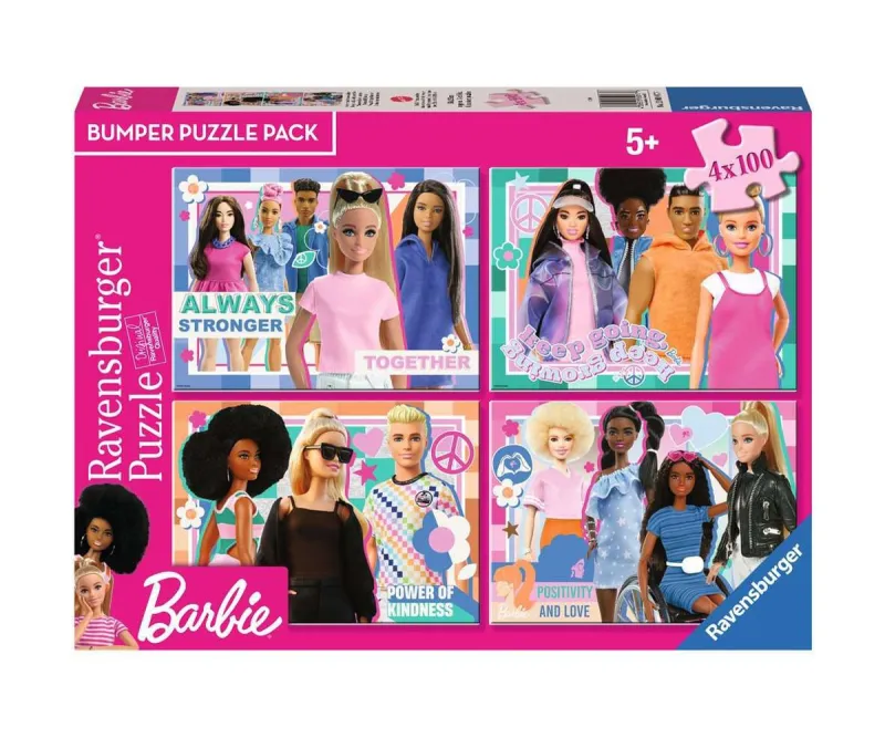 Пъзел Ravensburger Барби 4 x 100 части, четири в кутия