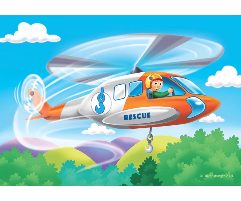 Пъзел Ravensburger Спасителни превозни средства, 2/3/4/5 части