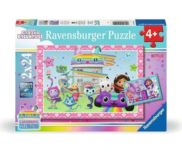 Пъзел Ravensburger Gabby's Dollhouse, 2 x 24 части
