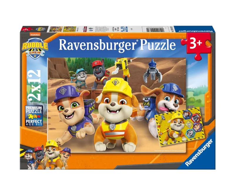 Пъзел Ravensburger Ръбъл и неговият отбор, 2 x 12 части