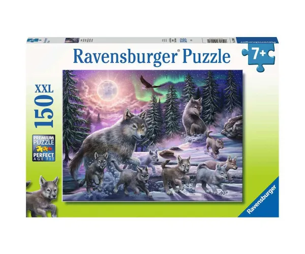 Пъзел Ravensburger 12908 Вълци от севера, 150 части XXL