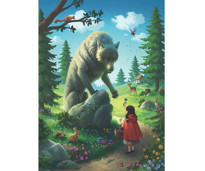 Пъзел Ravensburger 12988 Червената шапчица и вълкът, 100 части XXL