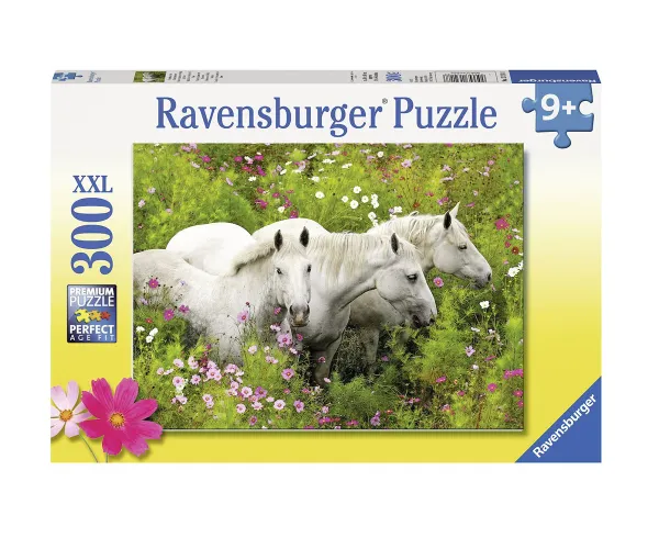 Пъзел Ravensburger 13218 Бели коне, 300 части XXL