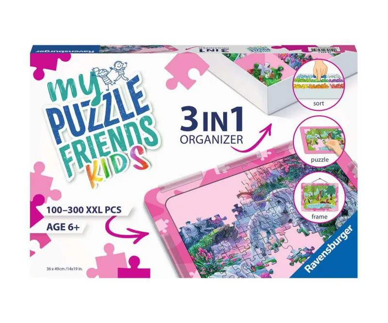 Органайзер за пъзели Ravensburger 3 в 1, зелен