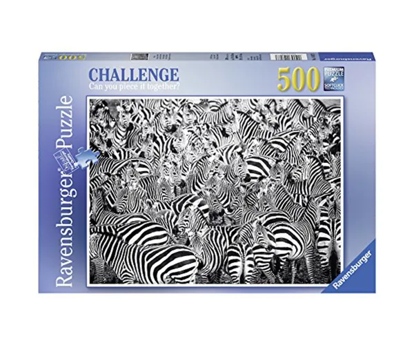 Пъзел Ravensburger 14807 Зебри, 500 части
