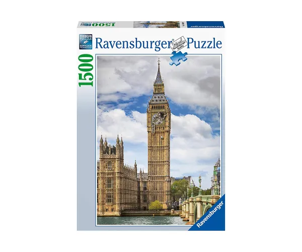 Пъзел Ravensburger 1 500 части Смешна котка в Биг Бен