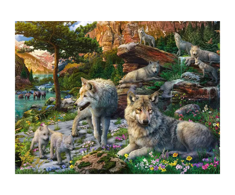 Пъзел Ravensburger 1 500 части Глутница вълци