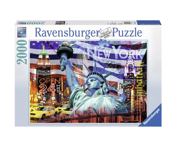 Пъзел Ravensburger 2 000 части Ню Йорк Колаж