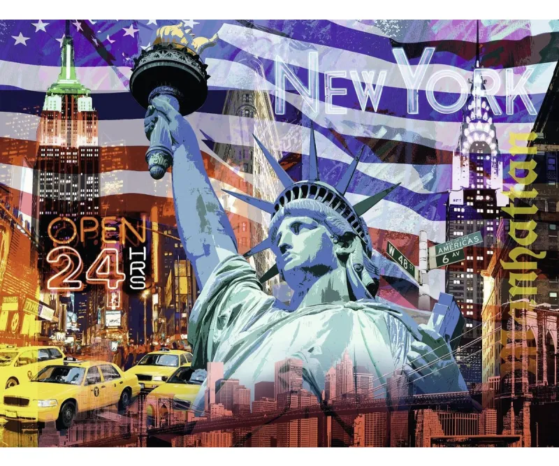 Пъзел Ravensburger 2 000 части Ню Йорк Колаж
