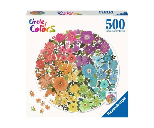 Пъзел Ravensburger 17167 Кръг от цветове: Цветя, 500 части
