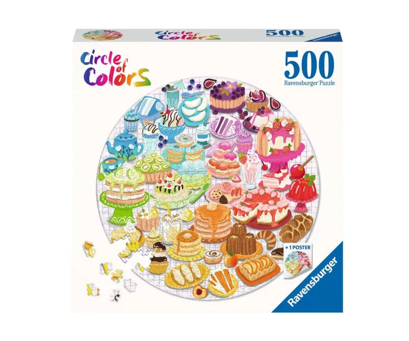 Пъзел Ravensburger 17171 Кръг от цветове: Десерти, 500 части