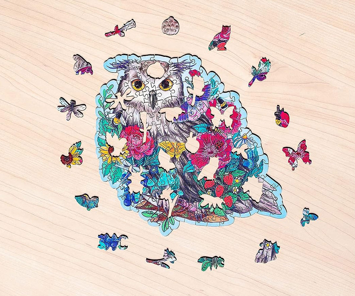 Дървен пъзел Ravensburger 150 части – Мистериозната сова