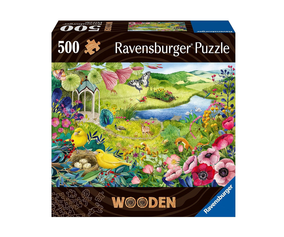 Дървен пъзел Ravensburger 500 части – Дива градина