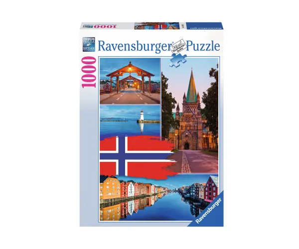 Пъзел Ravensburger Трондхайм, Норвегия, 1000 части