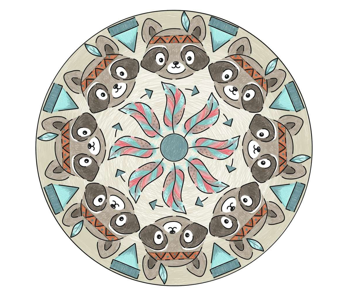 Комплект за рисуване Ravensburger Mandala Designer Midi – Бохо стил