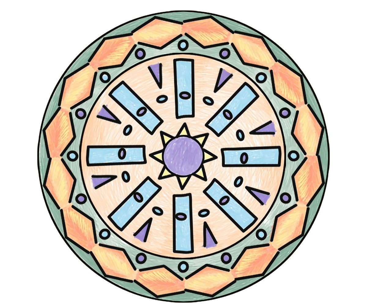Комплект за рисуване Ravensburger Mandala Designer Midi – Бохо стил