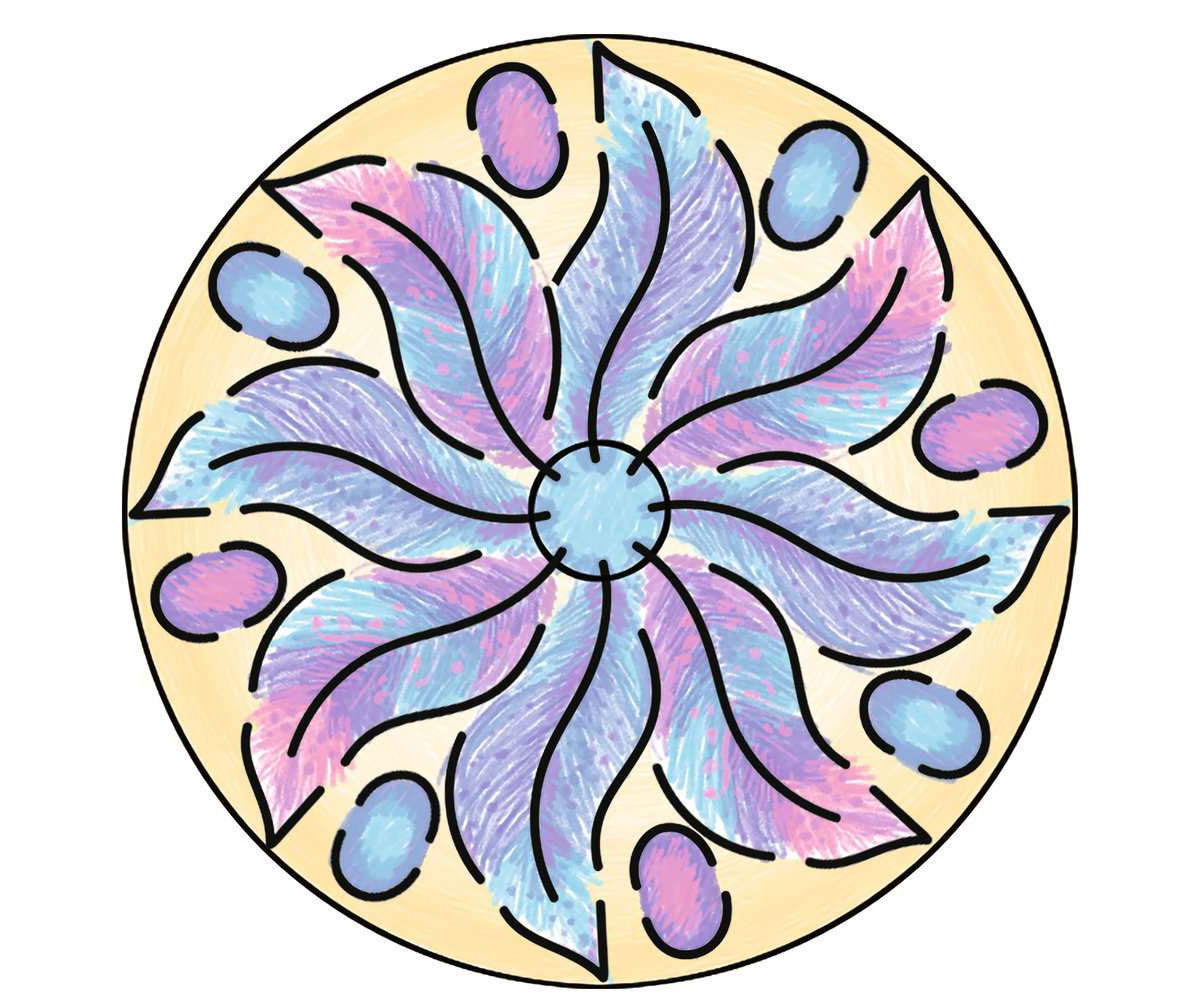 Комплект за рисуване Ravensburger Mandala Designer Midi – Бохо стил
