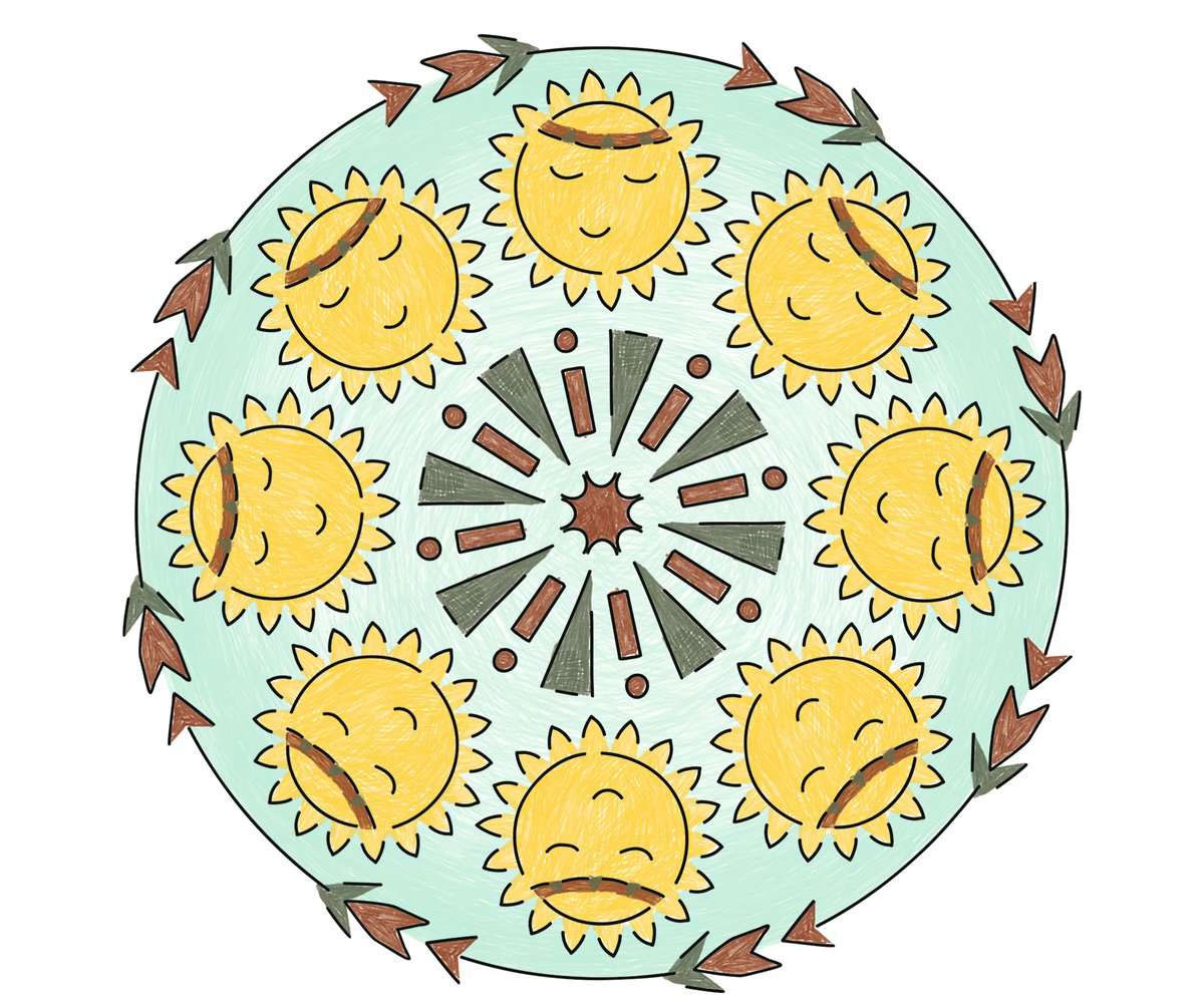 Комплект за рисуване Ravensburger Mandala Designer Midi – Бохо стил