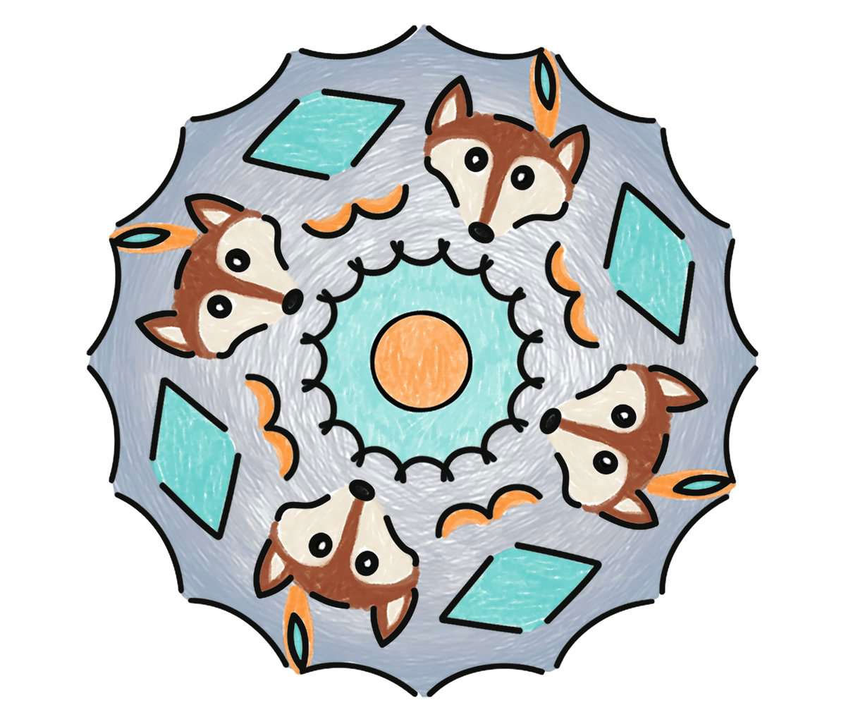 Комплект за рисуване Ravensburger Mandala Designer Midi – Бохо стил