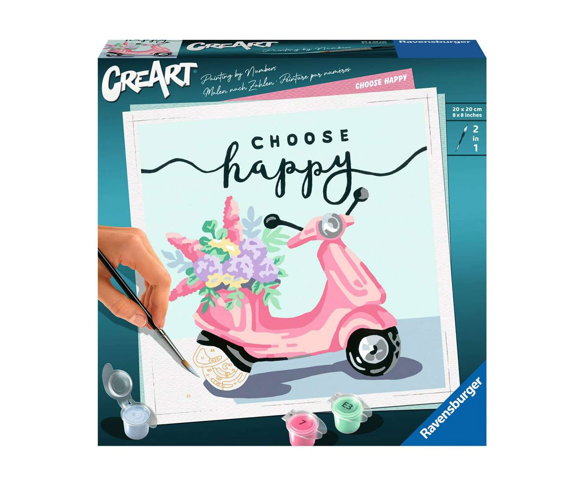 Рисуване по номера Ravensburger CreArt 20 x 20 см – Избери щастието