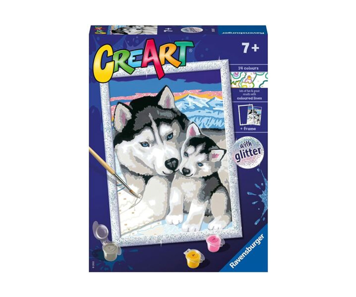 Рисуване по номера Ravensburger CreArt – Сладки хъскита