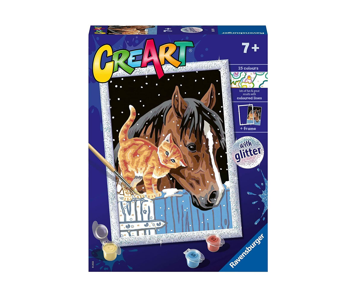 Рисуване по номера Ravensburger CreArt – Стабилни приятели