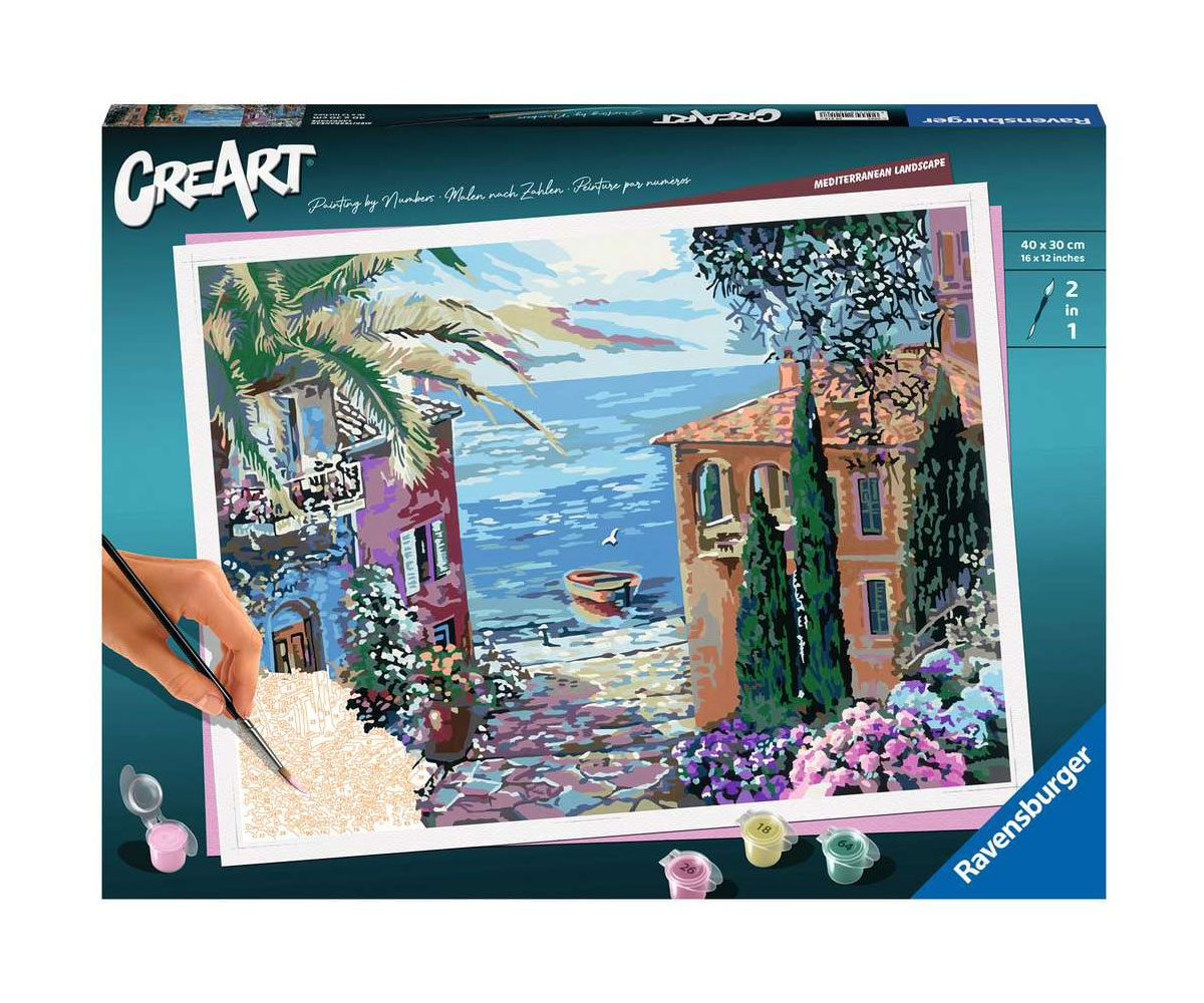 Рисуване по номера Ravensburger CreArt – Средиземноморски пейзаж