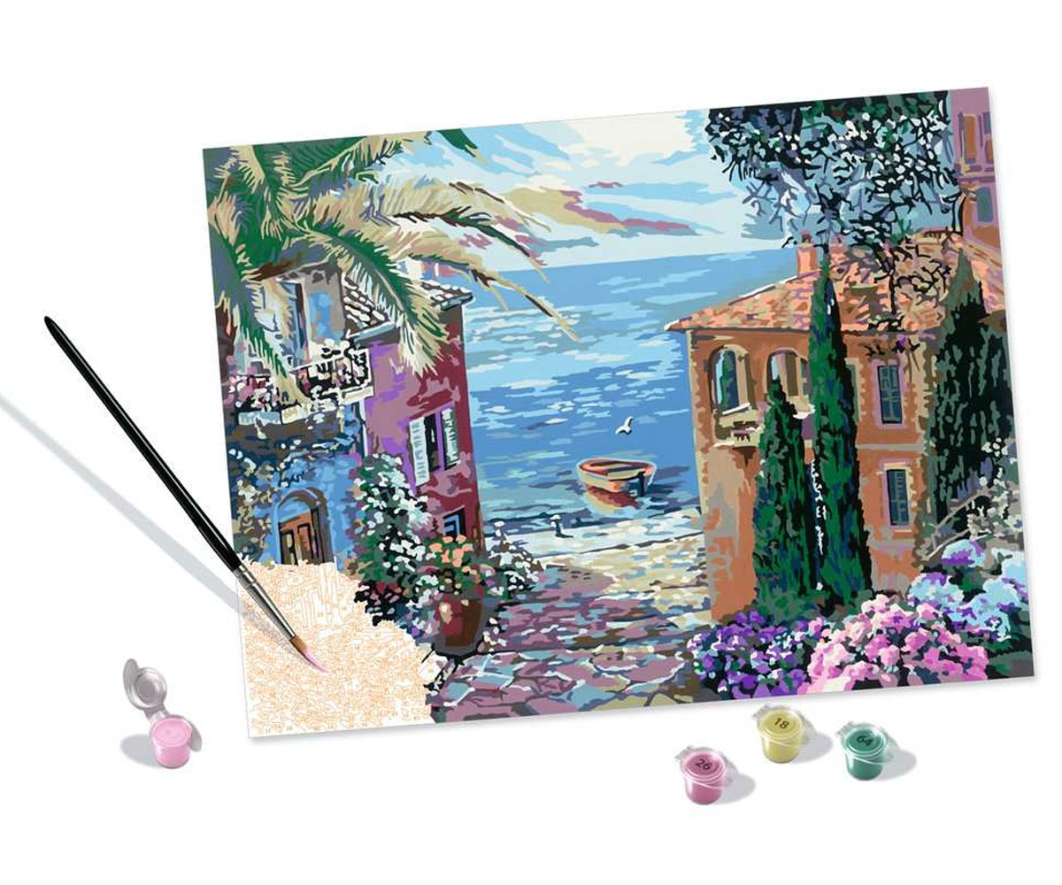 Рисуване по номера Ravensburger CreArt – Средиземноморски пейзаж